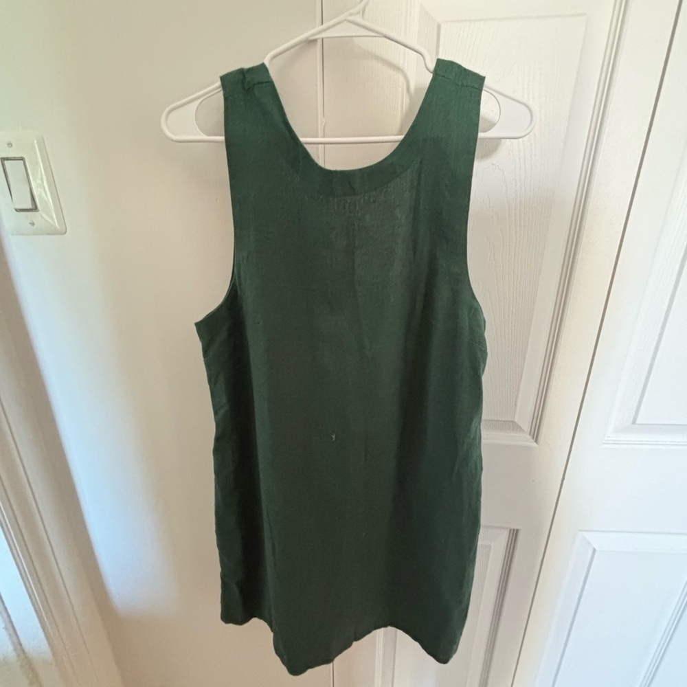 Free People Green Sleeveless Tank Top